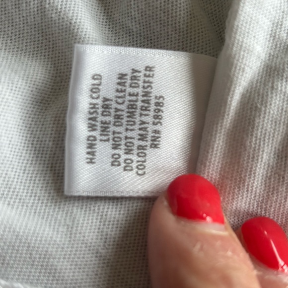 EUC Emma & Sam White Distressed Crop Top Size Large - Picture 7 of 7